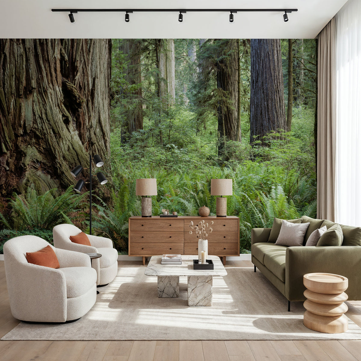 Ancient Fern Forest Mural Wallpaper - room preview 05