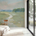 Country Road Olive Green Mural Wallpaper - room preview 05