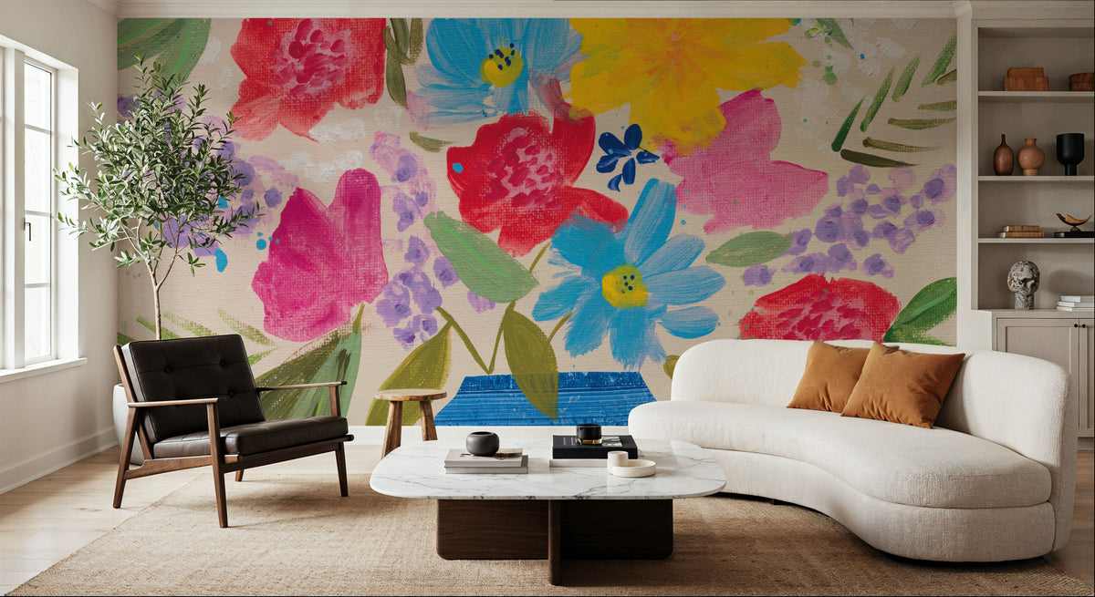 Ecstatic Floral I Mural Wallpaper - room preview 05