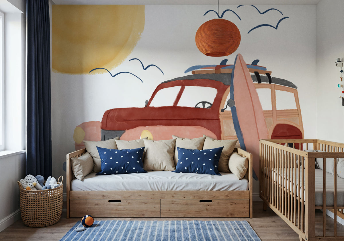 Surf Bus No.3 Mural Wallpaper - room preview 05