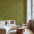 La Vida Flowers Green Mural Wallpaper - room preview 05