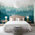 Mountainscape Blue Mural Wallpaper - room preview 05