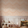 Macrame Jigsaw Coral Mural Wallpaper - room preview 05