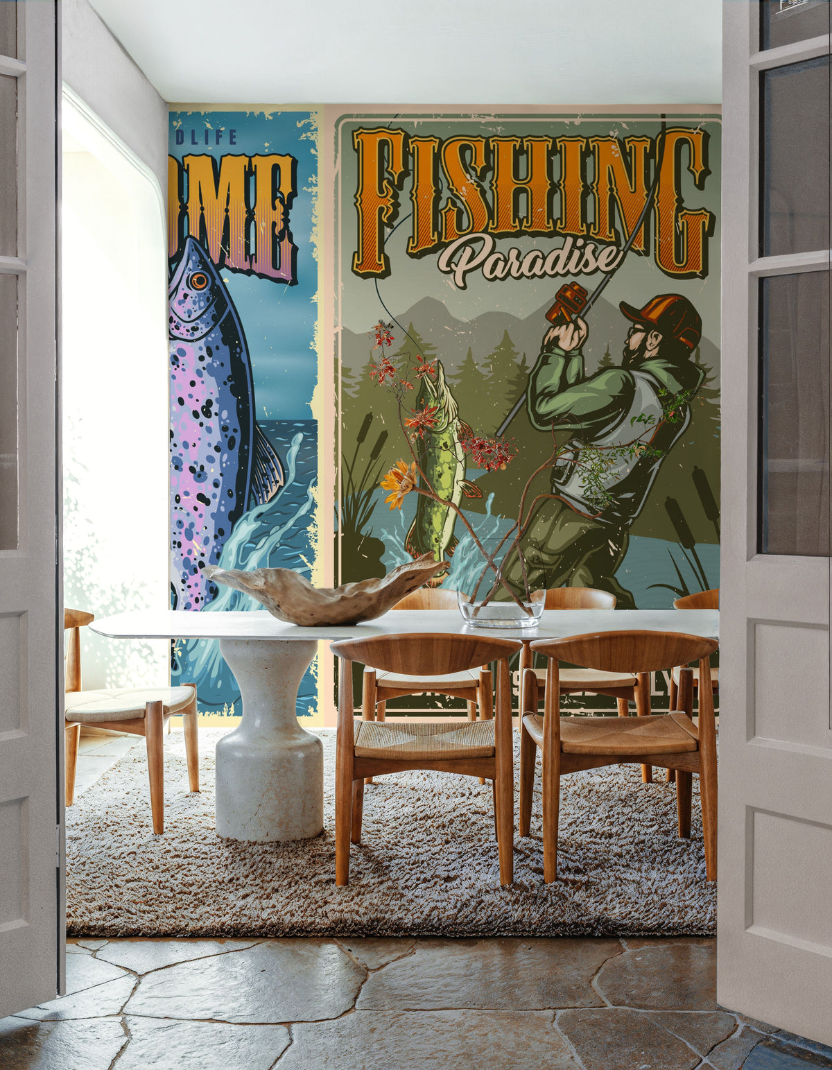 Fishing Posters Mural Wallpaper - room preview 05
