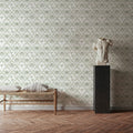 The Palm Lattice, Sage Green Mural Wallpaper - room preview 05