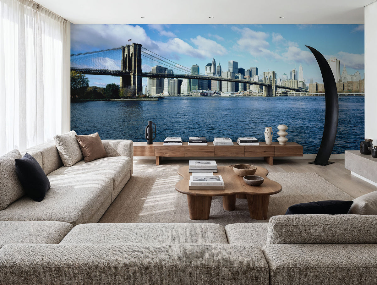 Urban Crossing Blue Mural Wallpaper - room preview 05