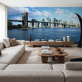 Urban Crossing Blue Mural Wallpaper - room preview 05