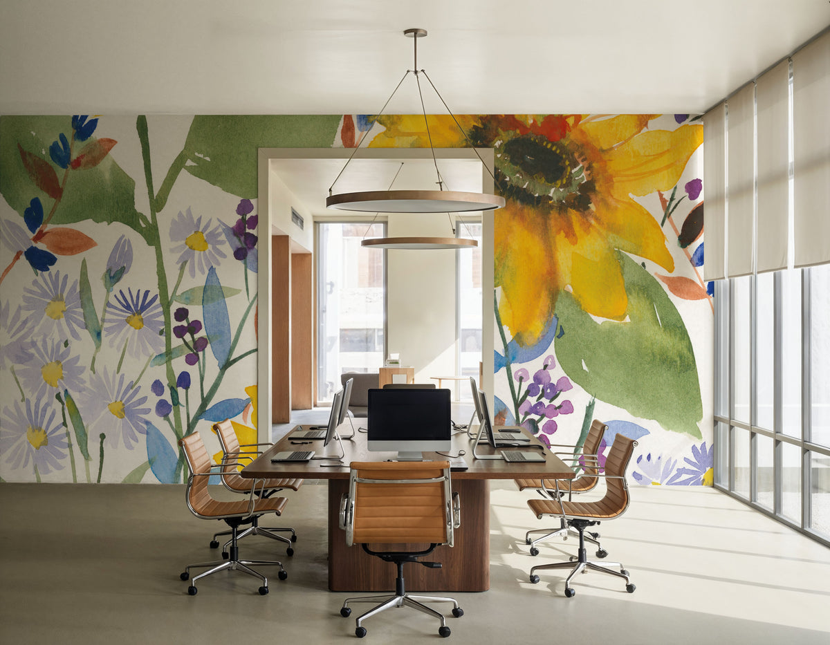 September Flowers Mural Wallpaper - room preview 05