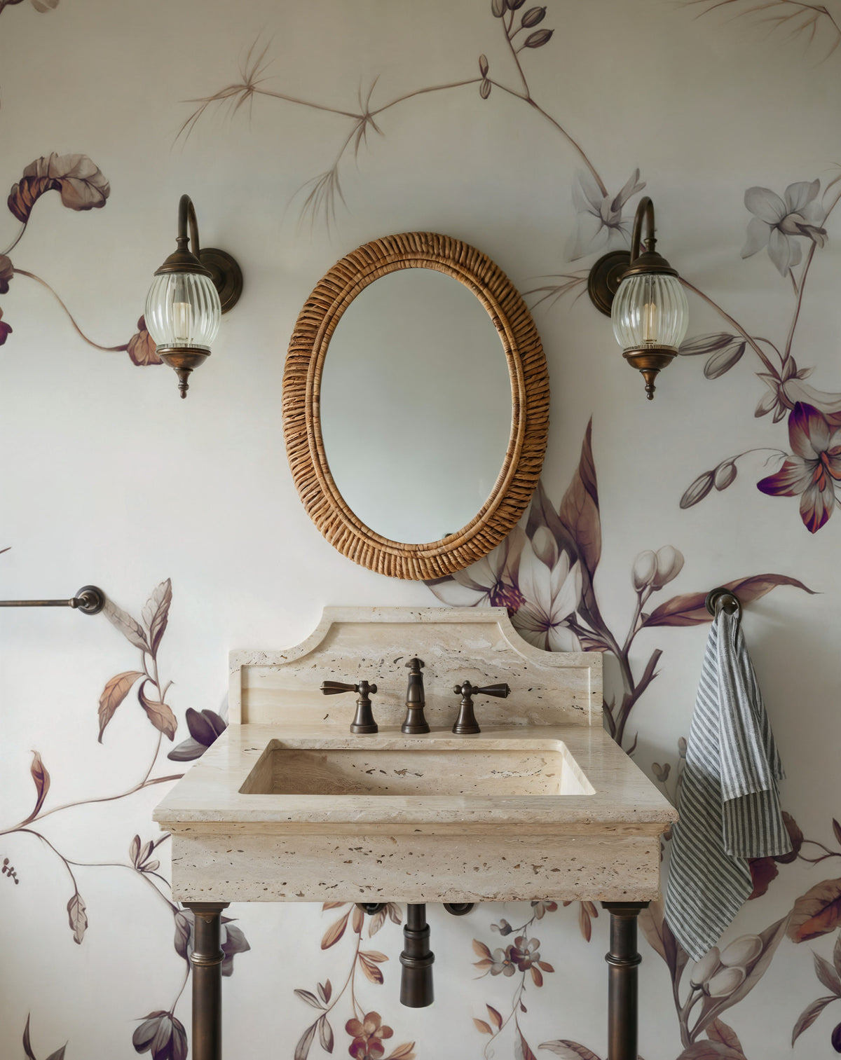 My Floral Abode, Warm Mural Wallpaper - room preview 05
