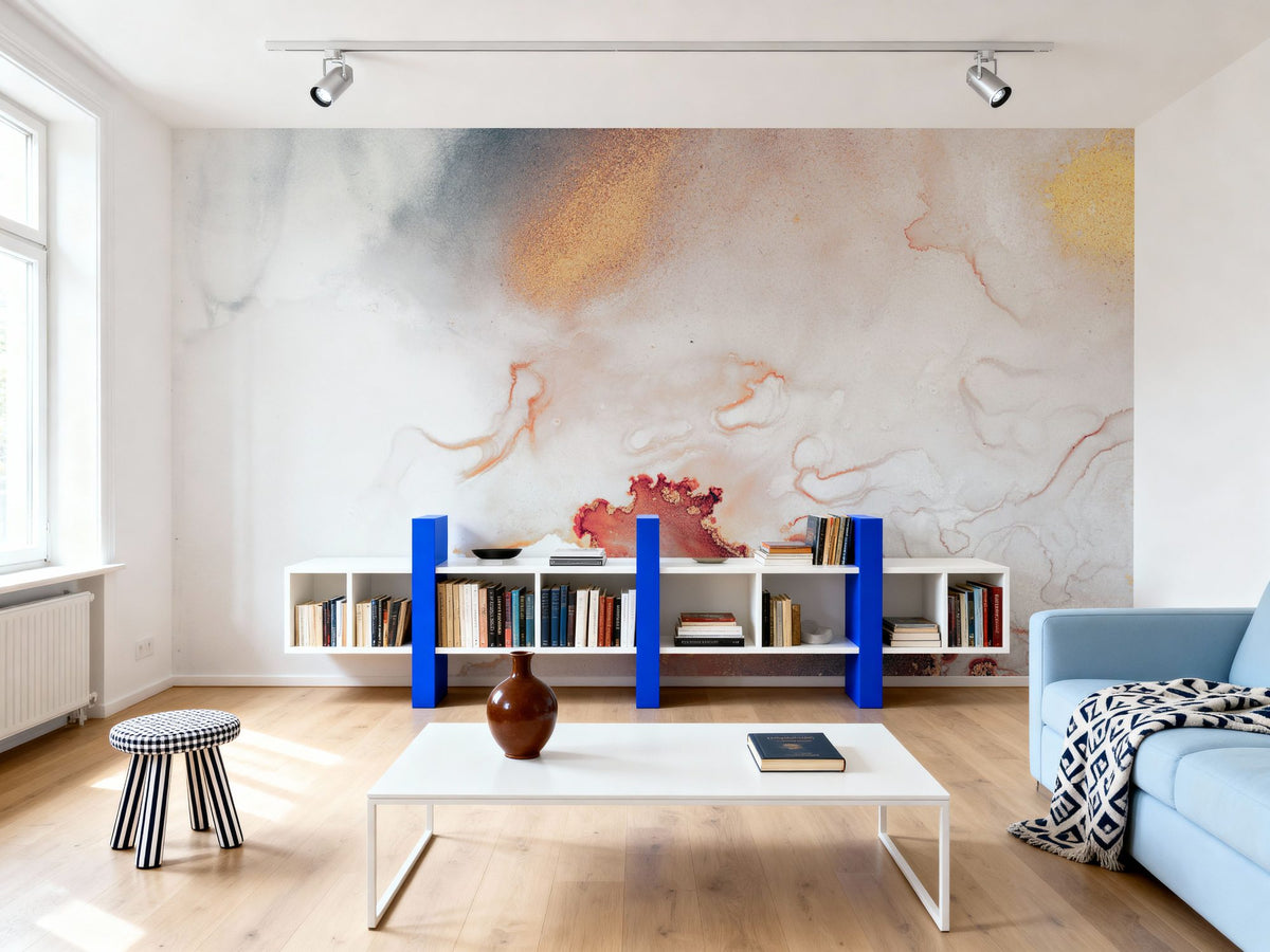 Underwater Mountain Mural Wallpaper - room preview 05