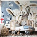 Sheep in the Meadow Mural Wallpaper - room preview 05