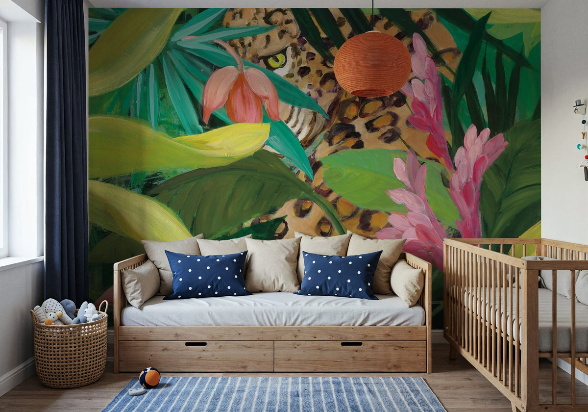 Hidden Behind the Leaves Mural Wallpaper - room preview 05