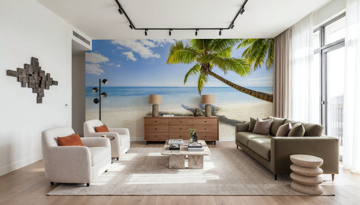 Resting Palm Tree Mural Wallpaper - room preview 05