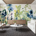 Wild Meadow Blue Mural Wallpaper - room preview 05