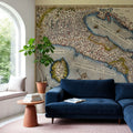 Old Map of Italy, 1570 Mural Wallpaper - room preview 05