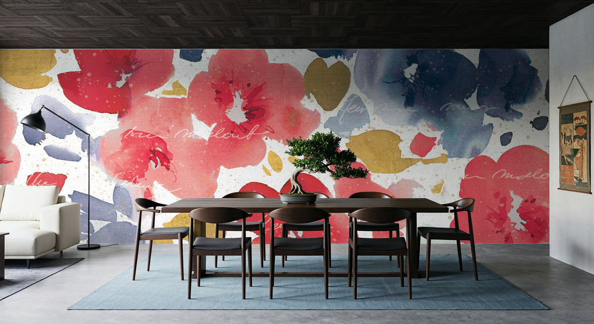Floral Flow I Mural Wallpaper - room preview 05