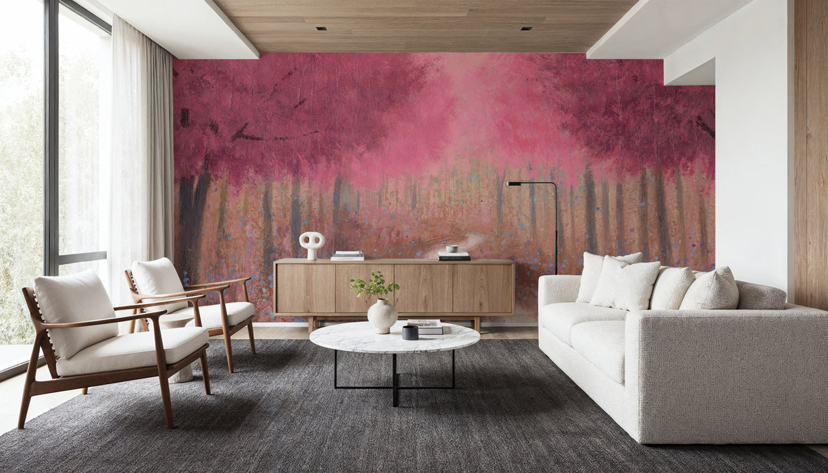 Forest Pathway Spring Mural Wallpaper - room preview 05