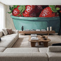 Country Kitchen Strawberries Mural Wallpaper - room preview 05