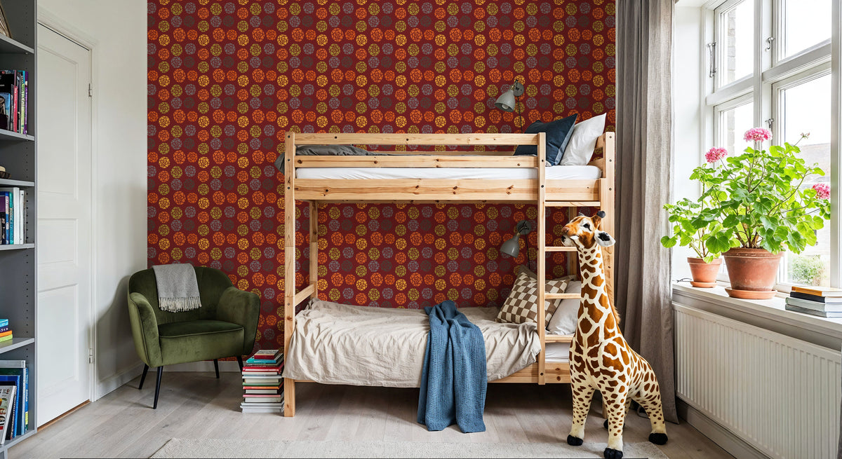 New Harvest Twirl Small Mural Wallpaper - room preview 05