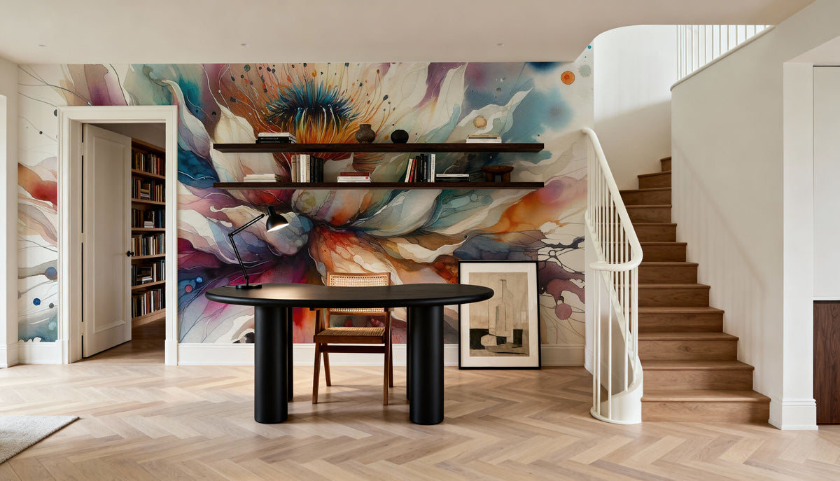 Divine Blossom's Majesty Mural Wallpaper - room preview 05