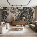Enchanted Grove Tapestry, Teal Mural Wallpaper - room preview 05