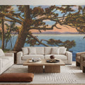 Shoreline Mural Wallpaper - Neutral Tone - room preview 05