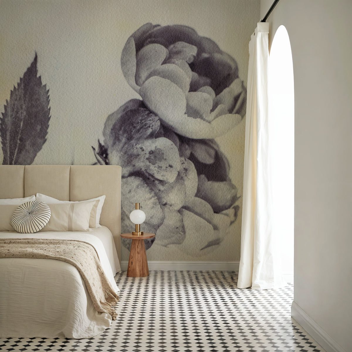 Subtle Rose Mural Wallpaper - room preview 05