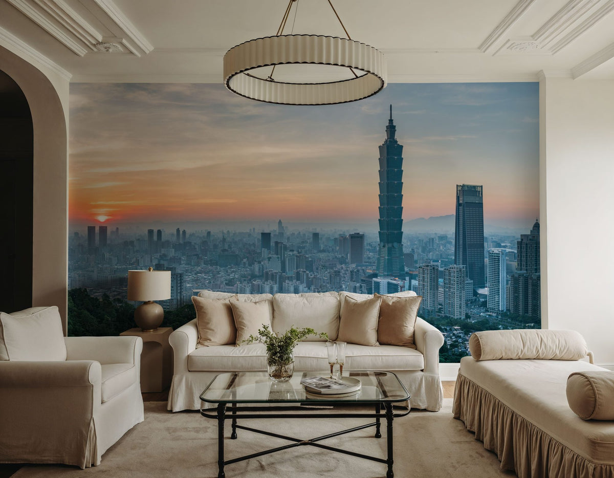 Taipei Sunset II Mural Wallpaper - room preview 05