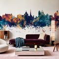 Victoria Canada Skyline Blue & Bronze Mural Wallpaper - room preview 05