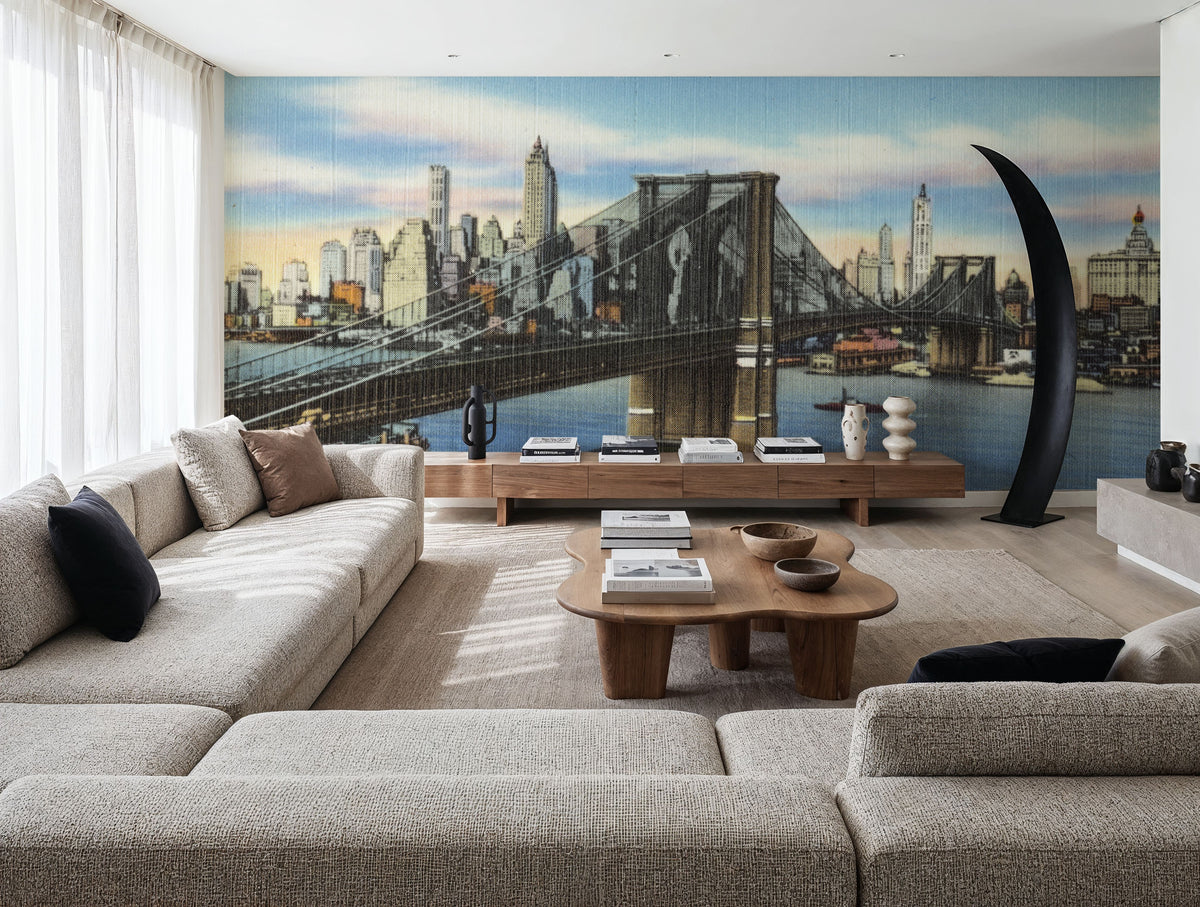 Greetings From Brooklyn Bridge Mural Wallpaper - room preview 05