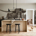 Longhorn Pastures Sepia Mural Wallpaper - room preview 05