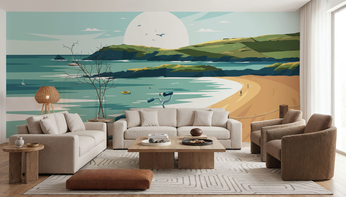 Travel Cornwall Mural Wallpaper - room preview 05