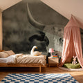 High Desert Herd Sepia Mural Wallpaper - room preview 05