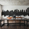 Naples Italy Skyline Black & White Mural Wallpaper - room preview 05