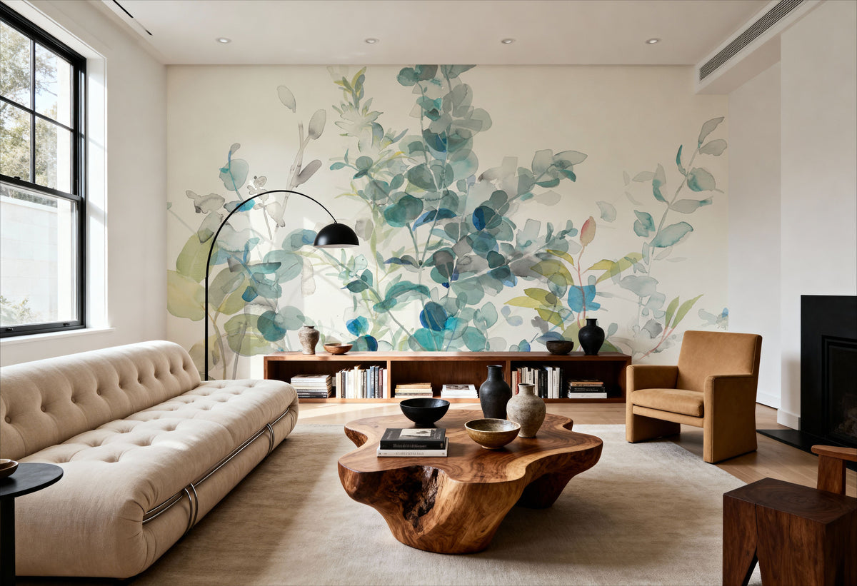 Eucalyptus I Mural Wallpaper - Light Tone - room preview 05