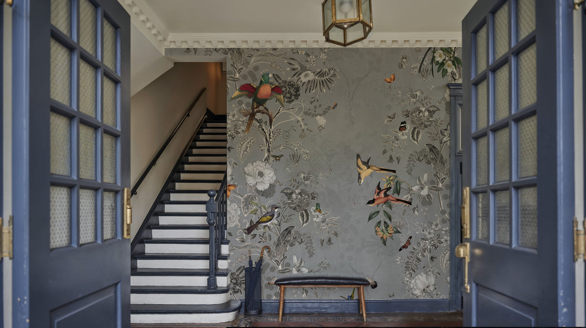 Garlands & Birds Mural Wallpaper - room preview 05