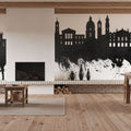 Nice France Skyline Black & White Mural Wallpaper - room preview 05