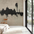 Geneva Switzerland Skyline Concrete Mural Wallpaper - room preview 05