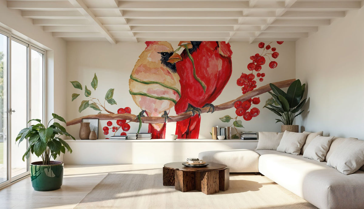 Winterberry Tidings II Mural Wallpaper - room preview 05