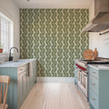 Verdant Plume, Olive Mural Wallpaper - room preview 05