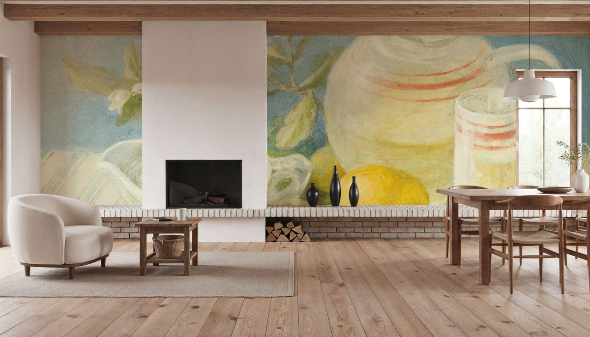 Handmade Lemonade Mural Wallpaper - room preview 05
