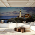 Cliffside Lighthouse Retreat Mural Wallpaper - room preview 05