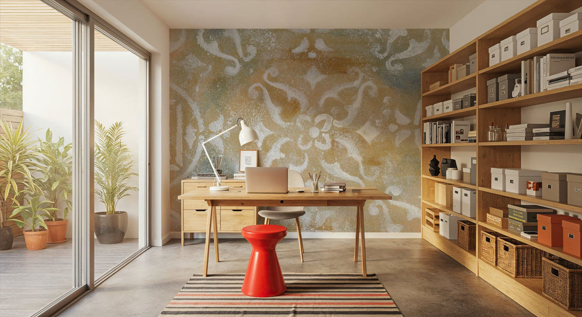 Gold Tapestry Mural Wallpaper - room preview 05