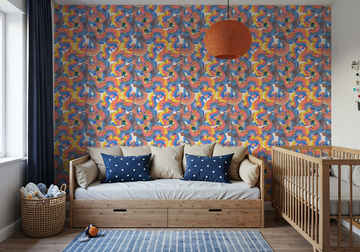 Rainbow Doodles Mural Wallpaper - room preview 05