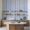 Blue Lines Mural Wallpaper - room preview 05