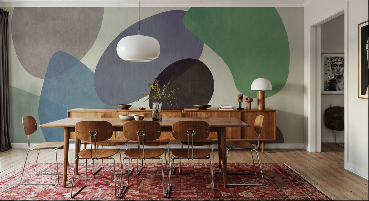 Lava Shapes, Purple Mural Wallpaper - room preview 05