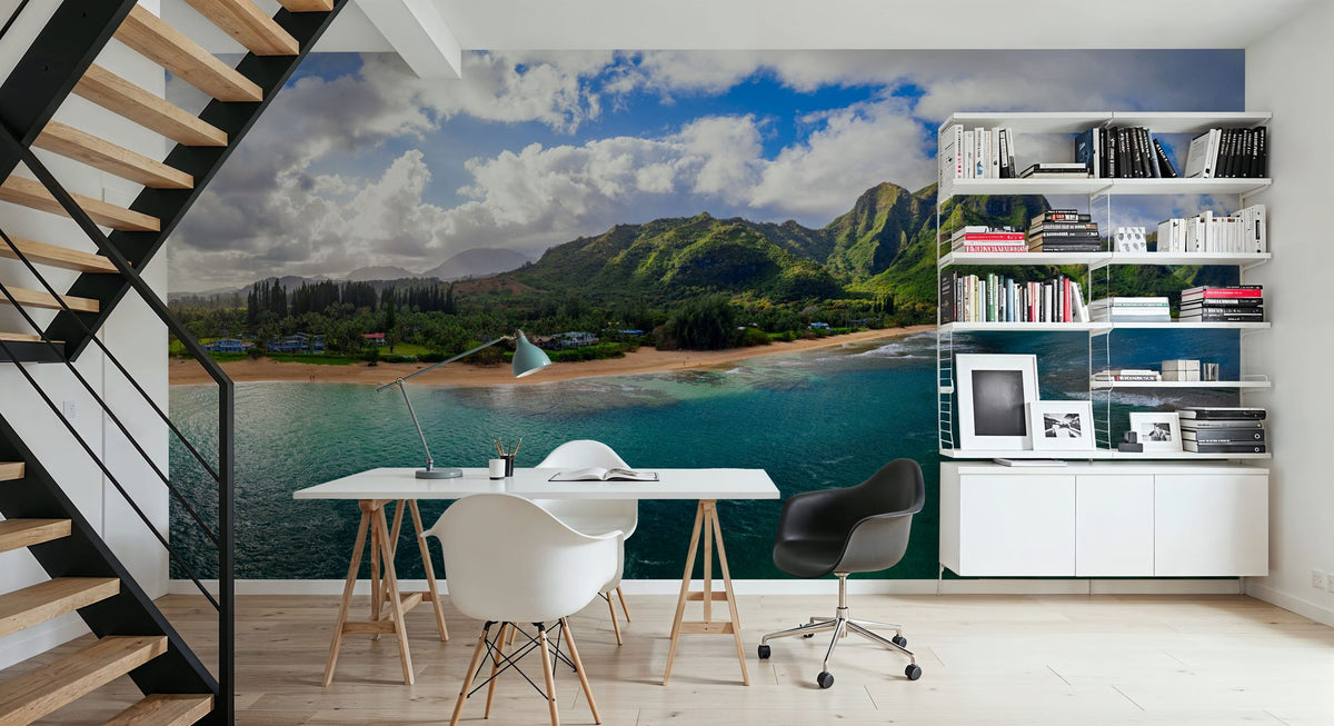 Na Pali Mountains Mural Wallpaper - room preview 05