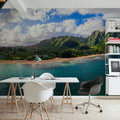 Na Pali Mountains Mural Wallpaper - room preview 05