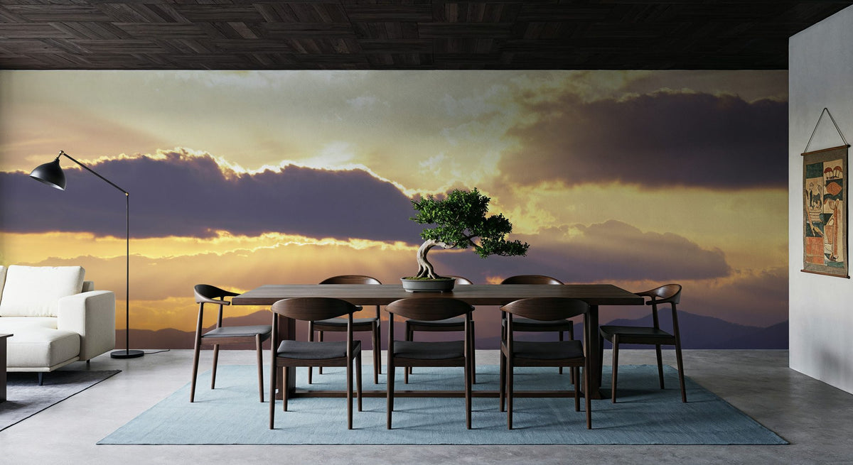 Golden Mountain Break Mural Wallpaper - room preview 05