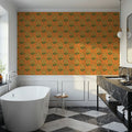 Golden Viva Orange Mural Wallpaper - room preview 05